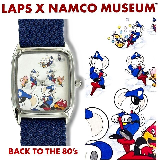 腕時計 限定モデル コラボ LAPS ナムコミュージアム メンズ レディースベルトカラー