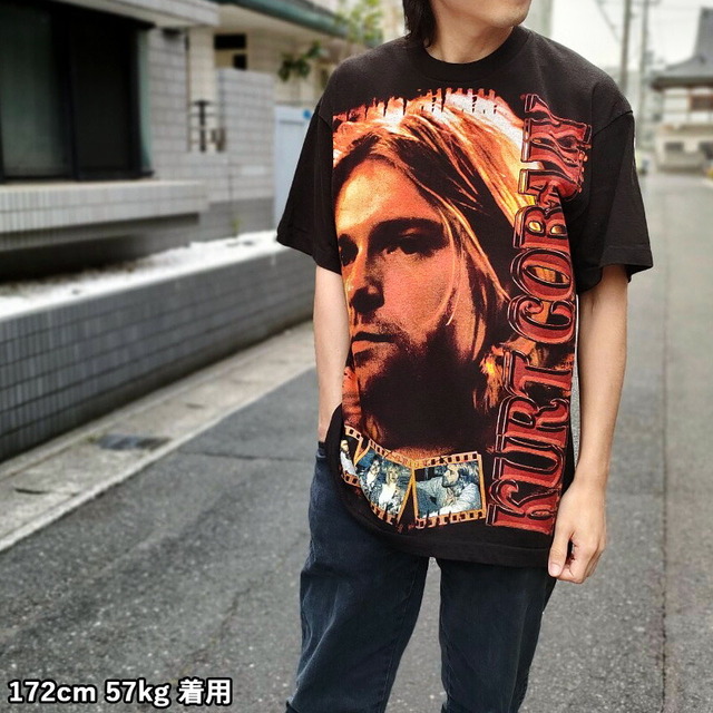 nirvana カート コバーン Tシャツ ヴィンテージ加工 ビッグシルエット