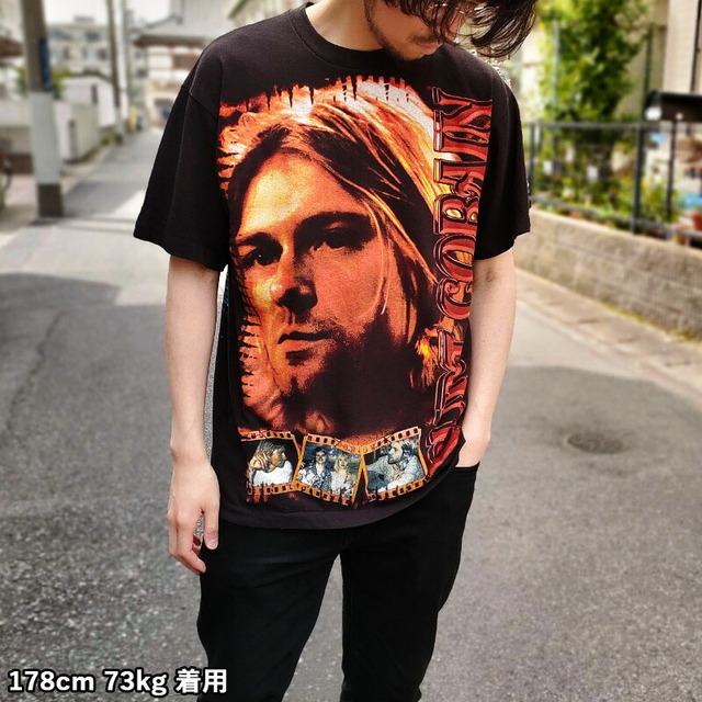 nirvana カート コバーン Tシャツ ヴィンテージ加工 ビッグシルエット