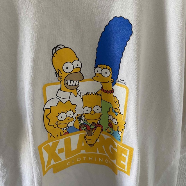 XLARGEエクストララージシンプソンズコラボtシャツ半袖ホワイトメンズLY2K XLARGEエクストララージシンプソンズコラボtシャツ半袖ホワイトメンズLY2K