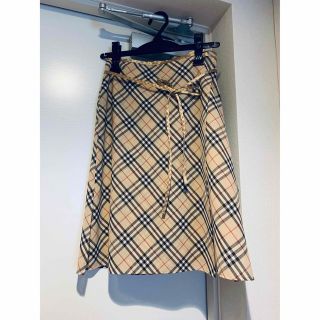 バーバリーブルーレーベル(BURBERRY BLUE LABEL)のBURBERRY バーバリーノバチェック巻きスカート 春夏向き ラップスカート(ひざ丈スカート)