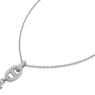 エルメス(HERMES)のエルメス  シェーヌダンクル アンシェネ ダイヤ/0.18ctネックレスK18(ネックレス)