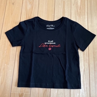 ジーユー(GU)のGU レディースショート丈Tシャツ　S(Tシャツ(半袖/袖なし))