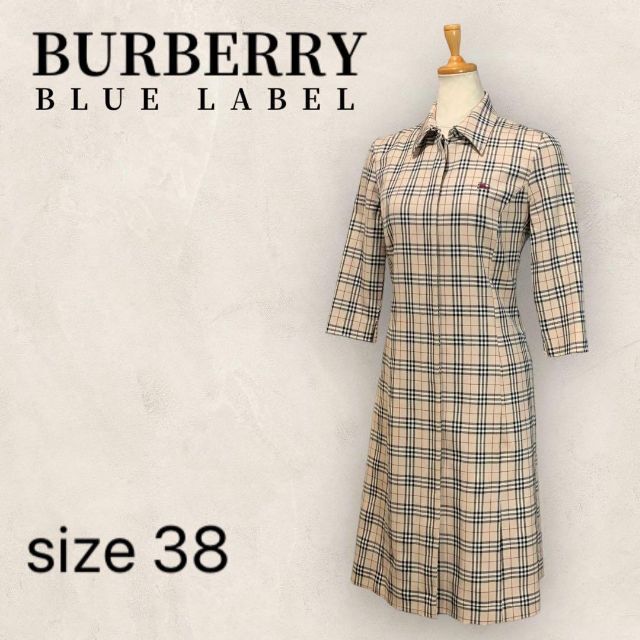 BURBERRY バーバリーブルーレーベル ワンピース ノバチェック 38 M