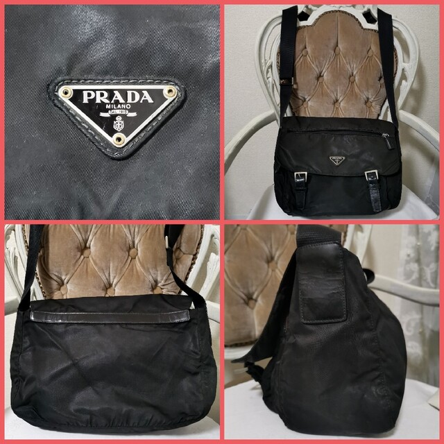 PRADA - 【正規品】プラダPRADA 斜めがけショルダーバッグ 白タグあり
