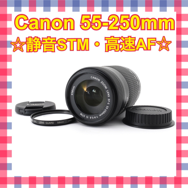 ❤静音・高速AF❤Canon EF-S 55-250mm STM❤手ぶれ補正付❤ 今年も話題