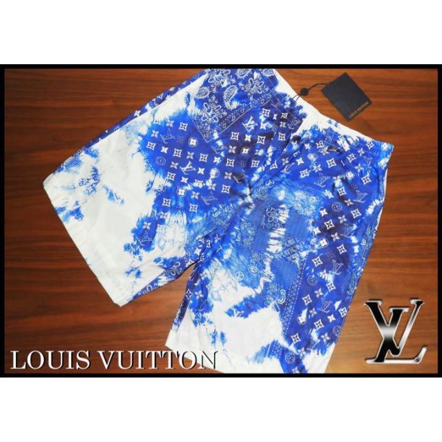 LOUIS VUITTON バンダナ柄スイムパンツ ルイヴィトン 水着 メンズM