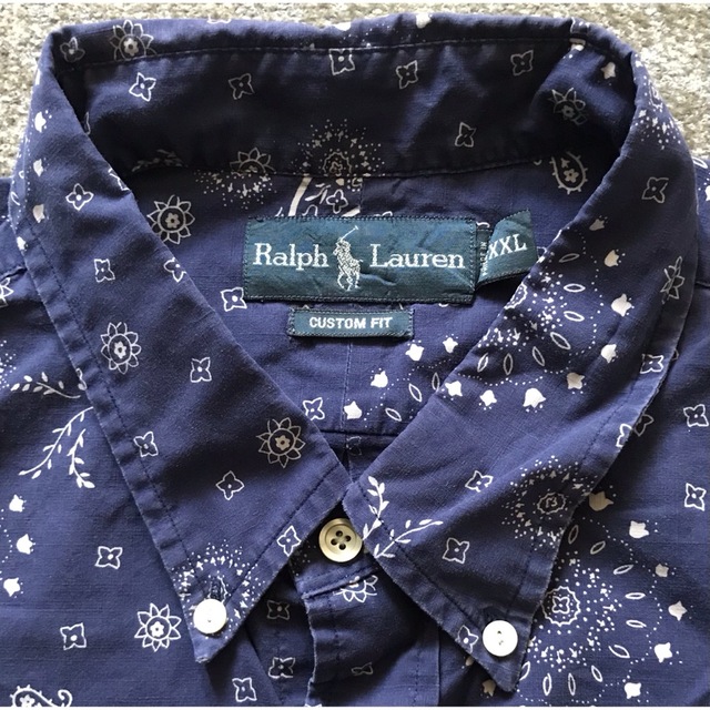 Ralph Lauren(ラルフローレン)の最高のペイズリー柄 稀少XXL ラルフローレン 半袖 ボタンダウンシャツ メンズのトップス(シャツ)の商品写真