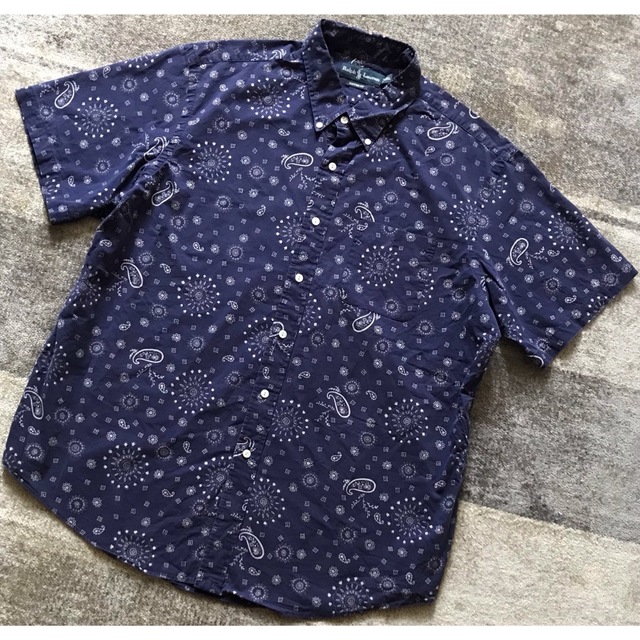 Ralph Lauren(ラルフローレン)の最高のペイズリー柄 稀少XXL ラルフローレン 半袖 ボタンダウンシャツ メンズのトップス(シャツ)の商品写真