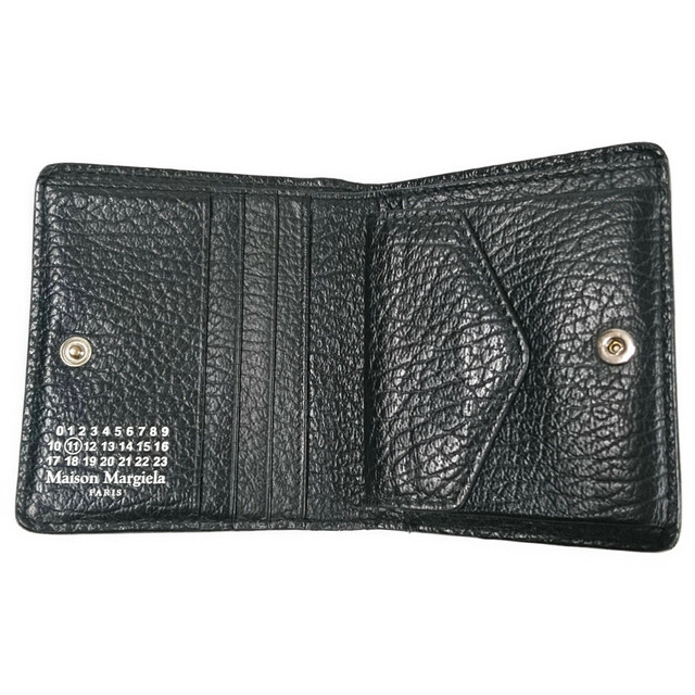 Maison Martin Margiela(マルタンマルジェラ)のMARTIN MARGIELA マルタンマルジェラ COMPACT BI FOLD コンパクト ウォレット レザー 二つ折り財布 ブラック 正規品 / 30674 メンズのファッション小物(折り財布)の商品写真