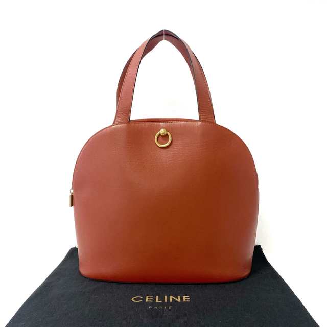 celine(セリーヌ)のCELINE セリーヌ ハンドバッグ トートバッグ レザー レッド 金具 レディースのバッグ(ハンドバッグ)の商品写真