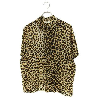 CELINE セリーヌ 22AW Leopard Bowling Shirts レオパードボーリング 半袖シャツ ブラック 2C831171S