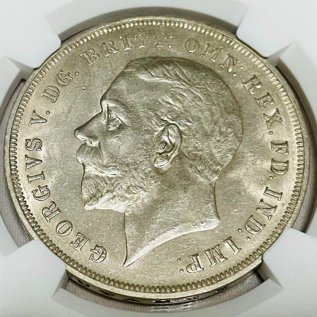 11,040円英国 ジョージ5世 戴冠25周年 1クラウン 銀貨 1935 NGC MS63