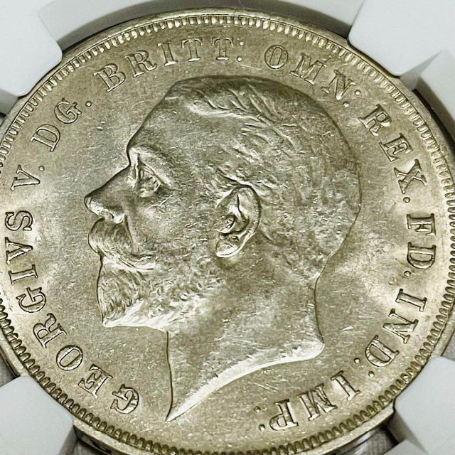 英国 ジョージ5世 戴冠25周年 1クラウン 銀貨 1935 NGC MS63 日本限定