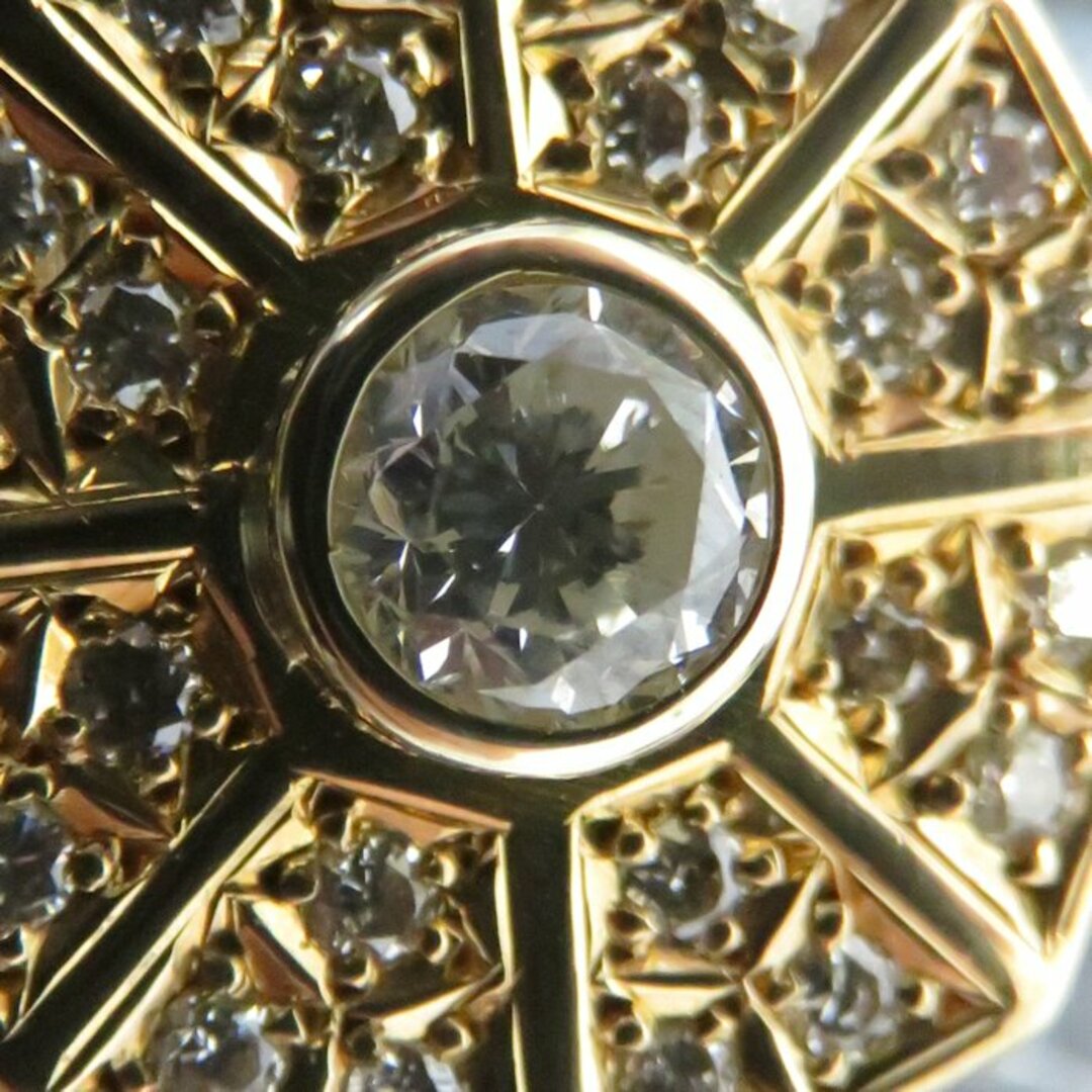 ダイヤモンド0.542ct/0.39ct 22号 リング 指輪 印台 K18YG イエローゴールド / 64866【中古】【FJ】 メンズのアクセサリー(リング(指輪))の商品写真