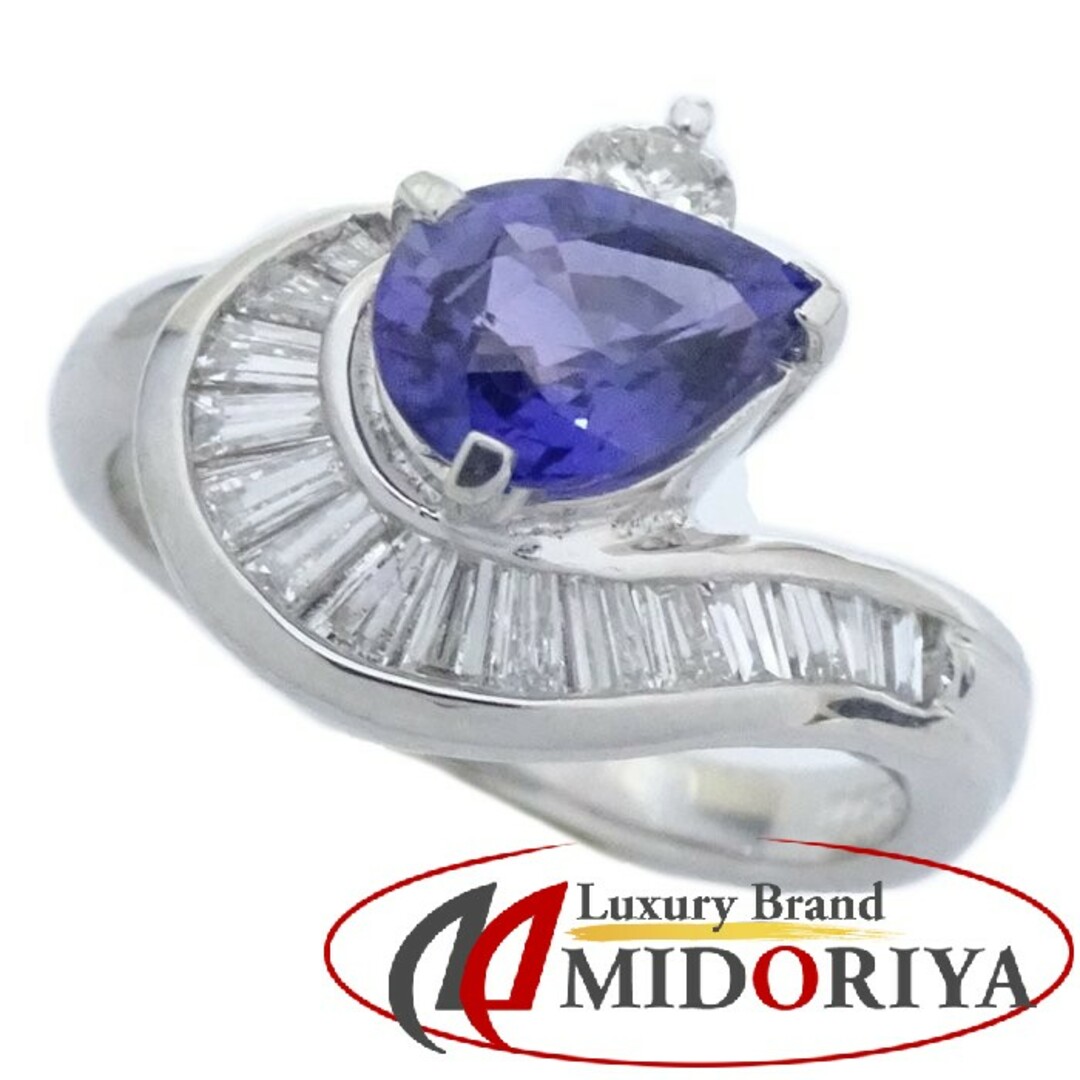 サファイヤ0.79ct ダイヤモンド0.40ct 9号 リング 指輪 Pt900プラチナ
