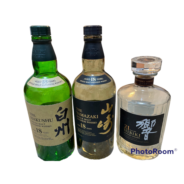 空瓶 ・山崎18年 ・白州18年 ・響21年【3本セット】 新作モデル 68.0