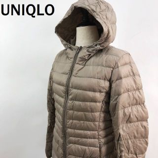 ユニクロ(UNIQLO)のユニクロ ダウンジャケット 中綿ジャケット ロング フード付 M レディース(ダウンジャケット)