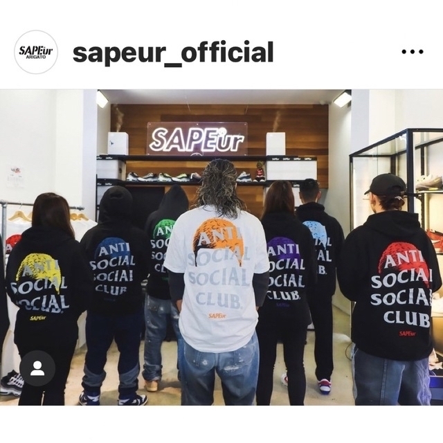 SAPEur ANTI SOCIAL SOCIAL CLUB コラボTee XL