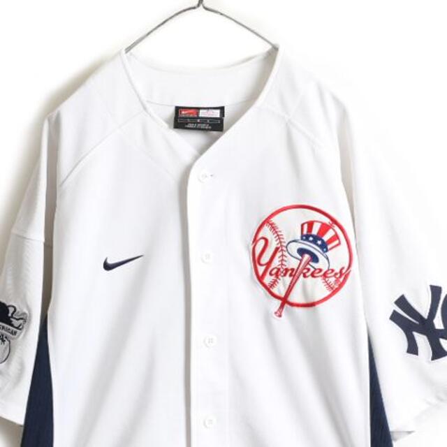 00s ナイキ MLB オフィシャル ヤンキース ベースボールシャツ ジーター 1着でも送料無料
