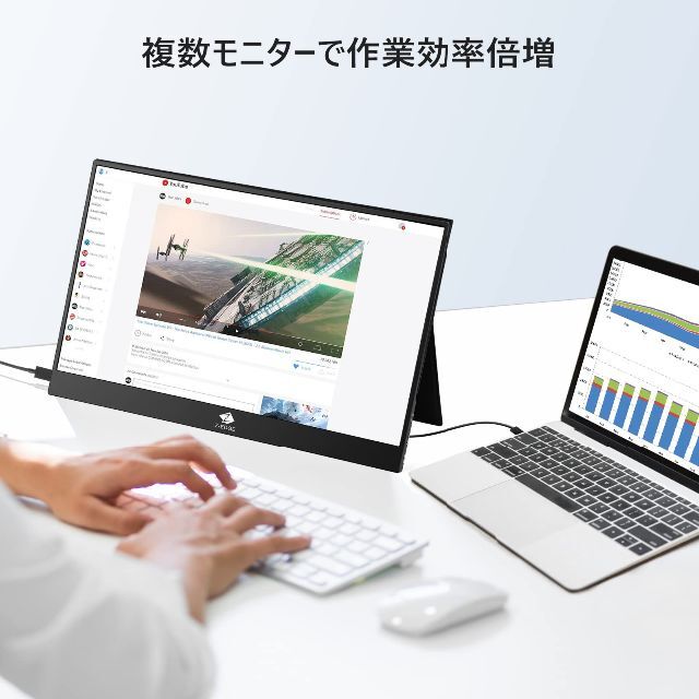 PC/タブレットモバイルモニター モバイルディスプレイ 15.6インチ 非光沢IPS液晶パネル解