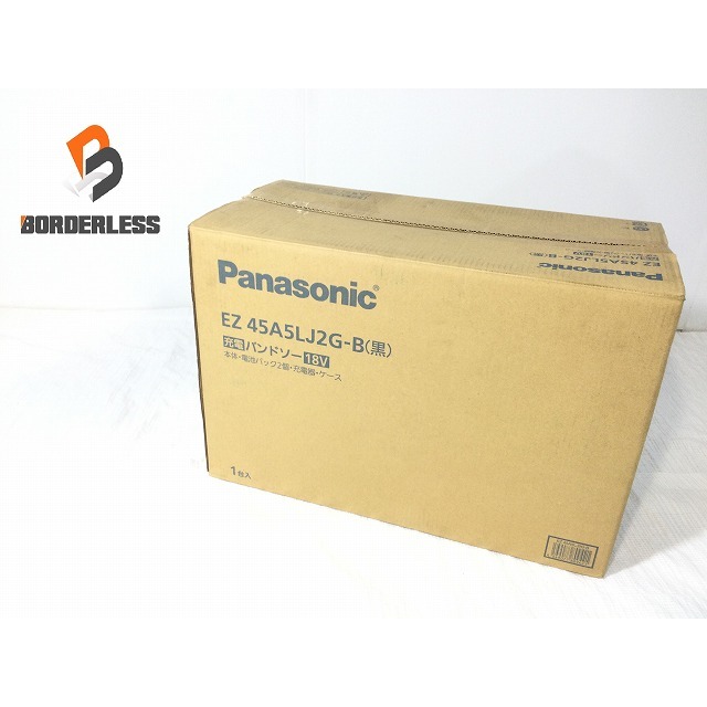 ☆未使用品☆Panasonic パナソニック 18V 充電バンドソー EZ45A5LJ2G-B 黒 切断機 バッテリ2個 充電器 ケース 70224