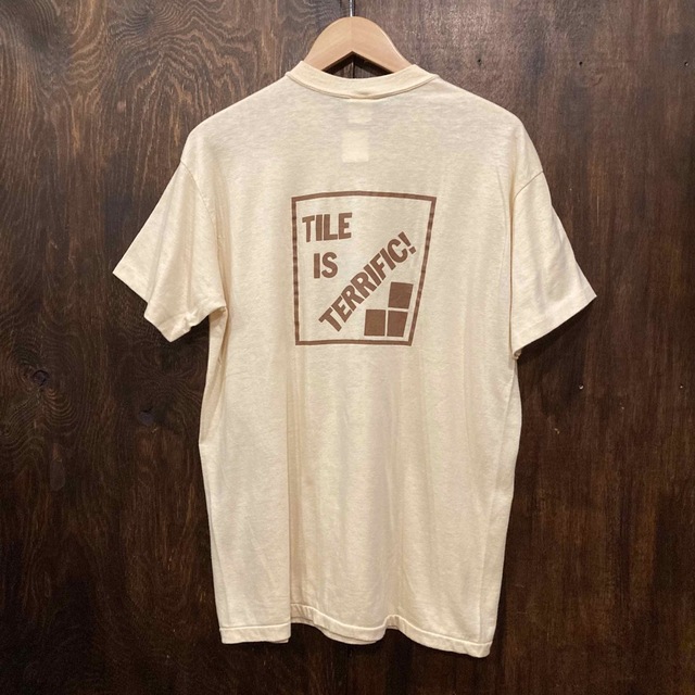 アメリカ古着 STEDMAN 80s ビンテージ 半袖Tシャツ ベージュ メンズのトップス(Tシャツ/カットソー(半袖/袖なし))の商品写真