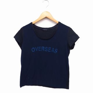 マカフィー(MACPHEE)のMACPHEE トゥモローランド ワッペン アップリケ カットソー Tシャツ 紺(カットソー(半袖/袖なし))