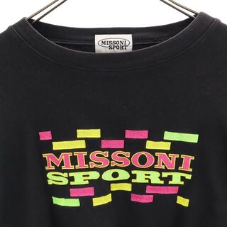 MISSONI - ミッソーニ スポーツ ロゴ刺繍 長袖 Tシャツ 3 黒系 Missoni ...