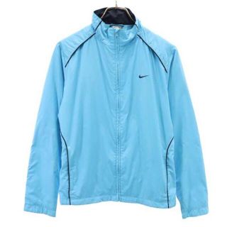 ナイキ(NIKE)のナイキ スポーツ ロゴ刺繍 ウインドブレーカー M ブルー系 NIKE 裏メッシュ レディース 【中古】  【230428】(その他)