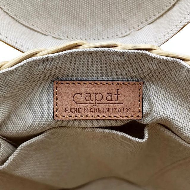 美品 カパフCapaf ハンドバッグ かごバッグ ラタン 03-23033107