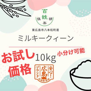 広島県産　ミルキークイーン　米(米/穀物)