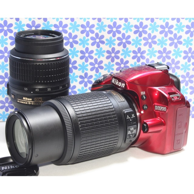 手振れ補正☆Nikon D3200 ダブルズームキット☆ド迫力Wレンズ☆ 直販