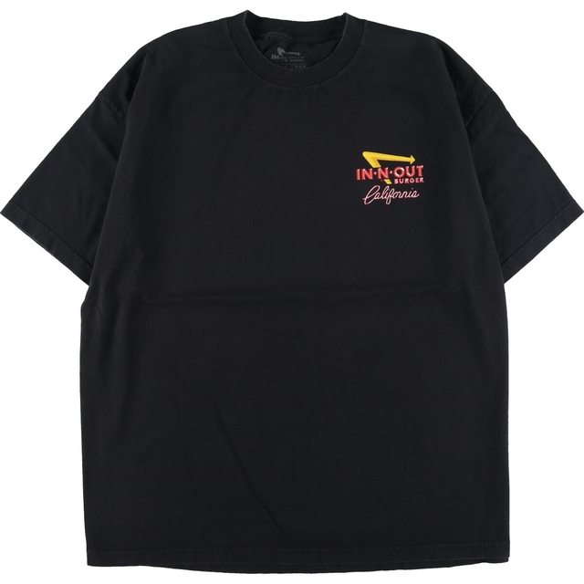 IN-N-OUT BURGER CALIFORNIA 両面プリント アドバタイジングTシャツ メンズXXL /eaa332139