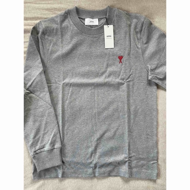 L新品 AMI Paris アミ グラフィック ロゴ ロング Tシャツ グレー