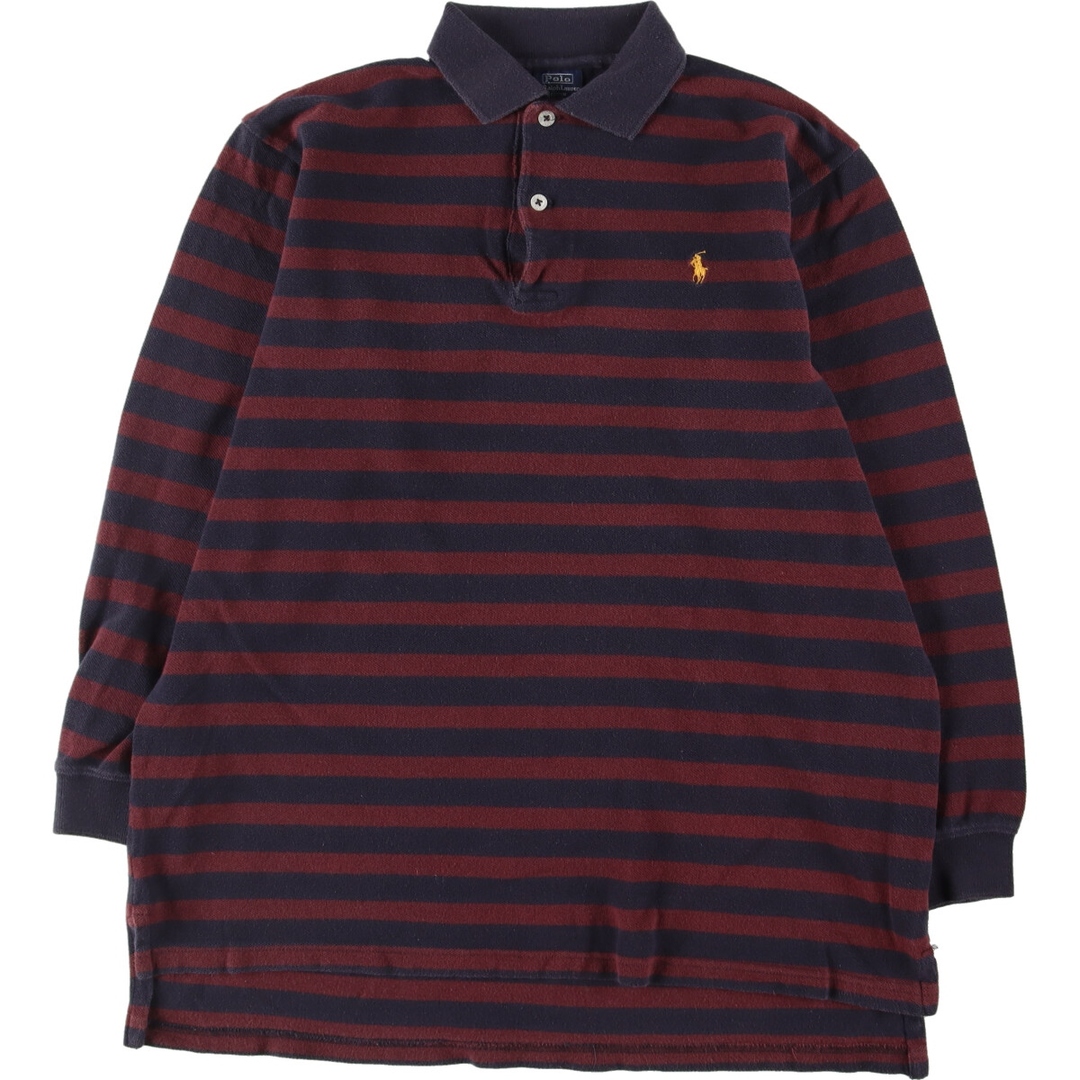 Ralph Lauren(ラルフローレン)の古着 ラルフローレン Ralph Lauren POLO by Ralph Lauren 長袖 ボーダー ポロシャツ メンズM /eaa332481 メンズのトップス(ポロシャツ)の商品写真