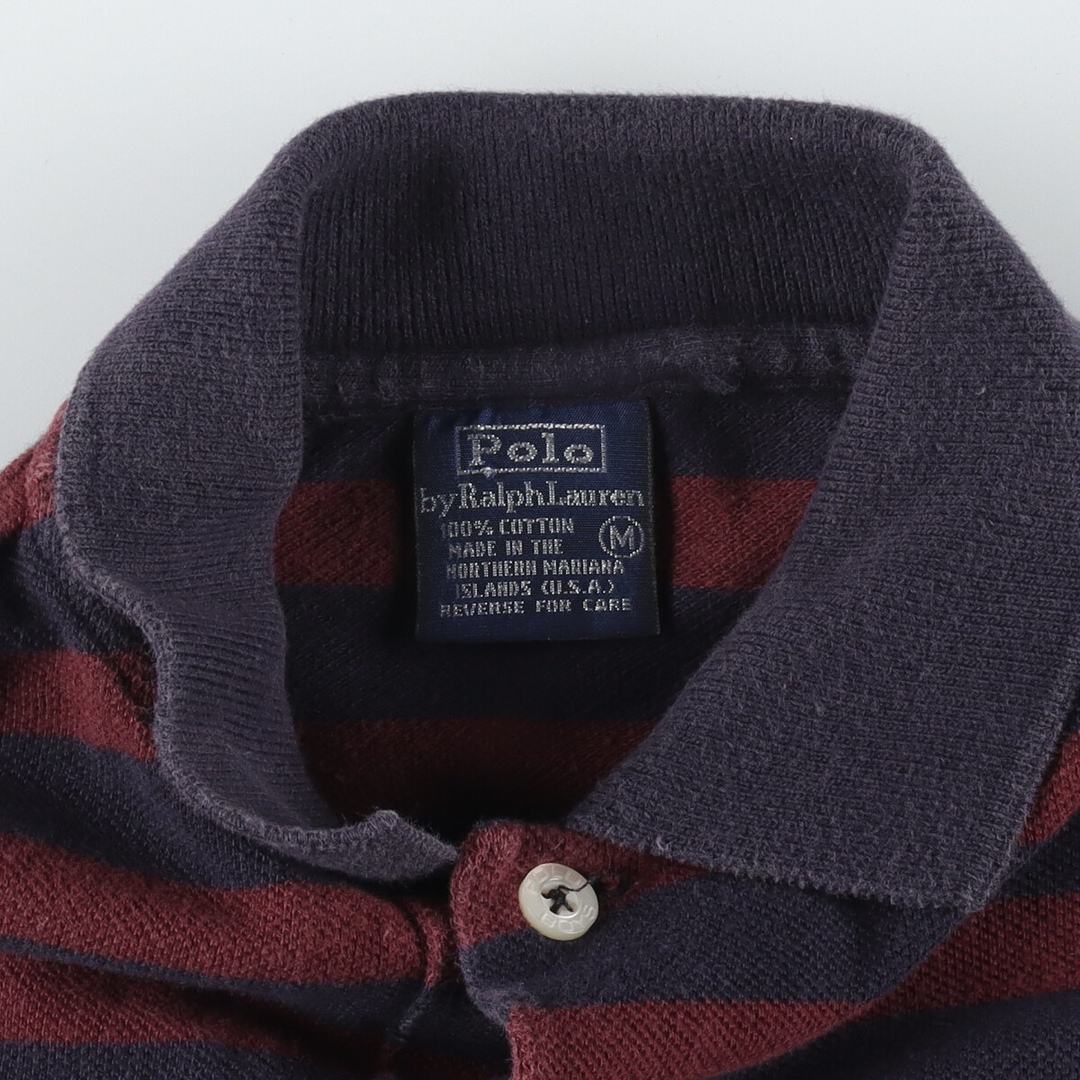 Ralph Lauren(ラルフローレン)の古着 ラルフローレン Ralph Lauren POLO by Ralph Lauren 長袖 ボーダー ポロシャツ メンズM /eaa332481 メンズのトップス(ポロシャツ)の商品写真