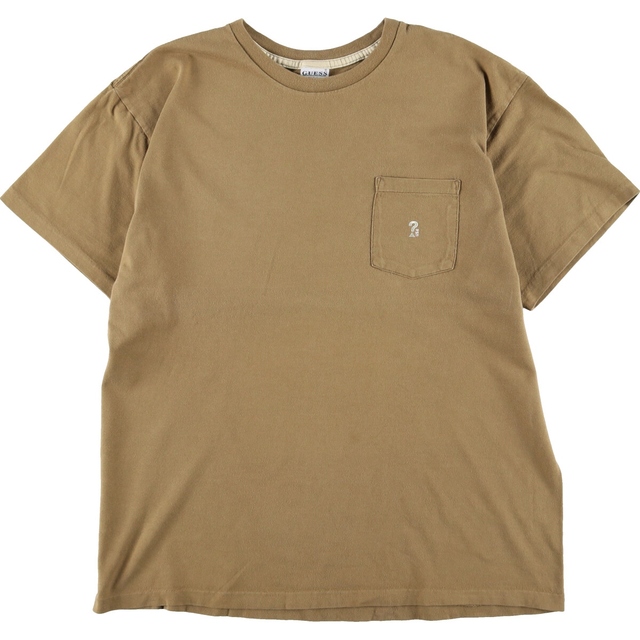 90年代 ゲス Guess 半袖 ワンポイントロゴポケットTシャツ USA製 メンズL ヴィンテージ /eaa328287