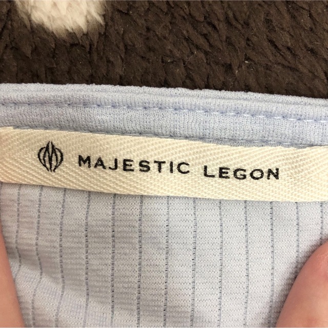 MAJESTIC LEGON(マジェスティックレゴン)の【期間限定価格】マジェスティックレゴン　肩開きリボンプルオーバー レディースのトップス(カットソー(半袖/袖なし))の商品写真