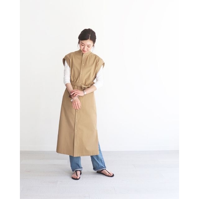 【AURALEE】WASHED CAVALRY TWILL ONE-PIECE