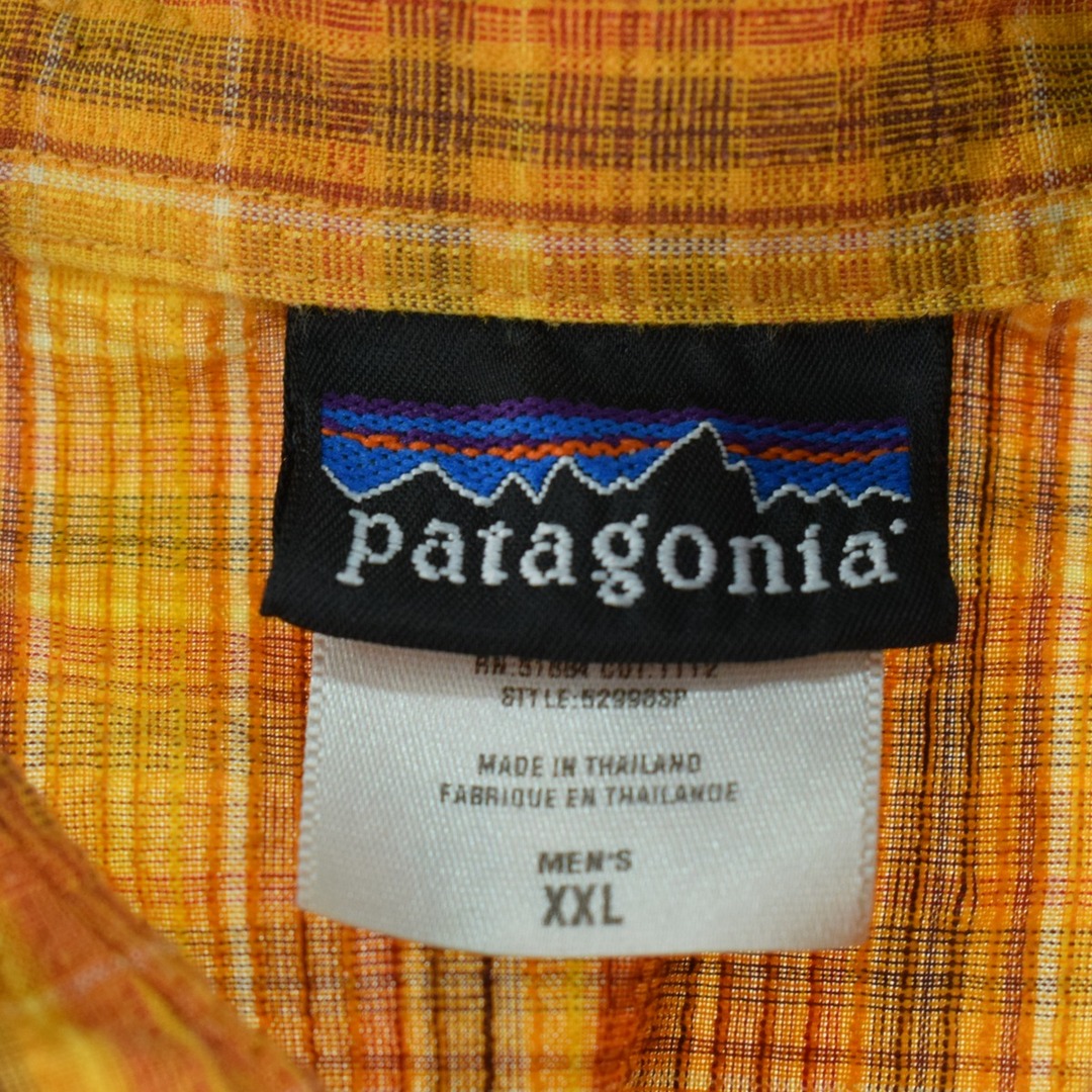 patagonia(パタゴニア)の古着 パタゴニア Patagonia 52996SP 半袖 チェックシャツ ボックスシャツ メンズXXL /eaa332499 メンズのトップス(シャツ)の商品写真