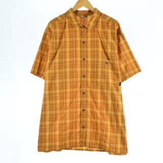 桜 印 【美品】patagonia パタゴニア 半袖シャツ オレンジブラウン