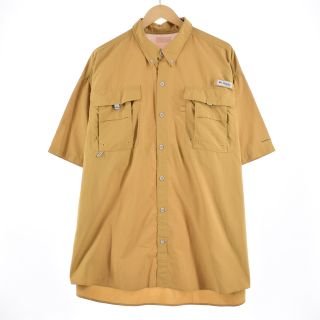 コロンビア(Columbia)の古着 コロンビア Columbia PFG ボタンダウン 半袖 フィッシングシャツ メンズXXL /eaa332576(シャツ)