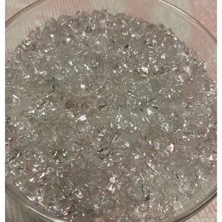 ガラスケースと水晶のさざれ石セット⭐︎ 浄化　ショーケース　保管(小物入れ)