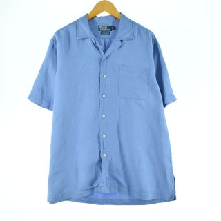 ラルフローレン(Ralph Lauren)の古着 ラルフローレン Ralph Lauren POLO by Ralph Lauren CALDWELL 半袖 オープンカラー シャツ ボックスシャツ メンズXL /eaa329143(シャツ)