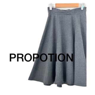 プロポーション(PROPORTION)の【プロポーション】膝丈フレアスカート　グレー　(ひざ丈スカート)