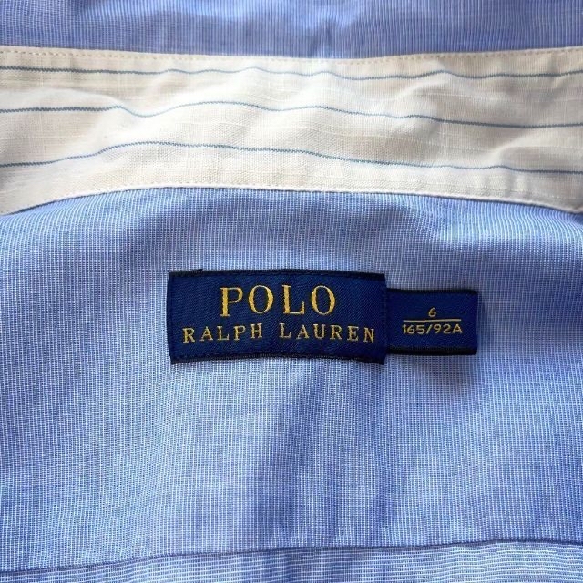 POLO RALPH LAUREN(ポロラルフローレン)の2点セットポロラルフローレン シャツ ワンピース ブルー 水色 ロゴ入り 長袖 レディースのワンピース(ひざ丈ワンピース)の商品写真