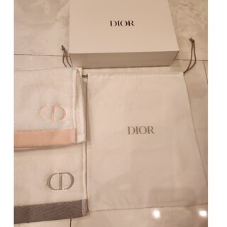クリスチャンディオール(Christian Dior)のディオール　ノベルティ　ハンドタオル　巾着(ハンカチ)