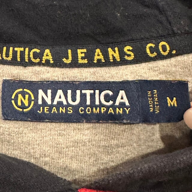NAUTICA(ノーティカ)のノーティカ　NAUTICA　スウェットパーカー　バイカラー　レッド　ネイビー メンズのトップス(パーカー)の商品写真