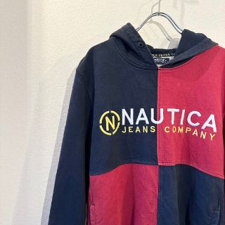 ノーティカ(NAUTICA)のノーティカ　NAUTICA　スウェットパーカー　バイカラー　レッド　ネイビー(パーカー)